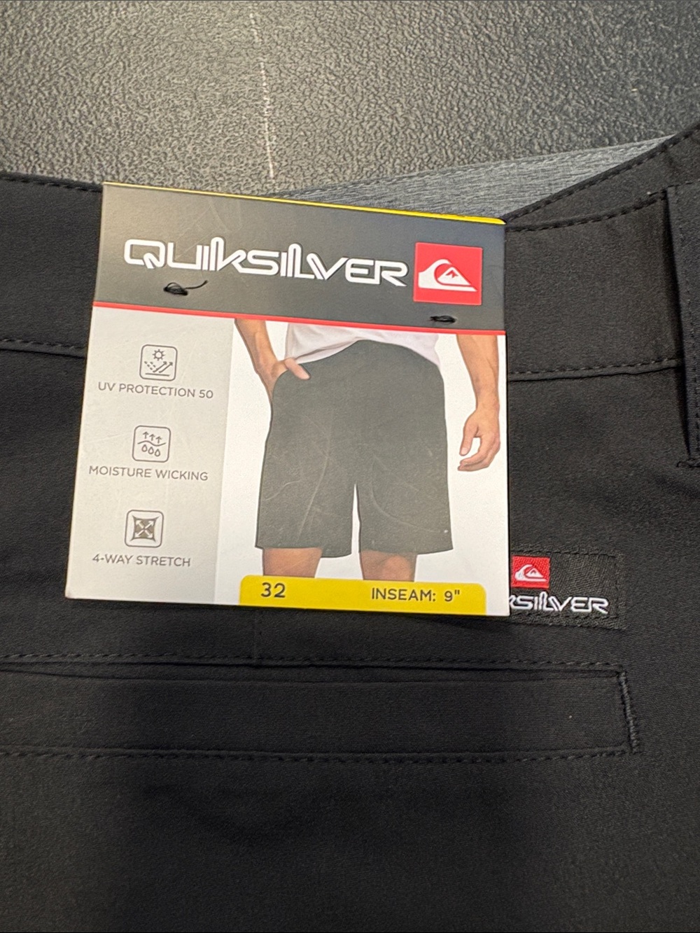 Quiksilver Men's Black Performance Hybrid Shorts